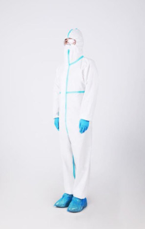 De medische Beschikbare Isolatie kleedt Beschermend Kostuum met Band Hoge Effciency