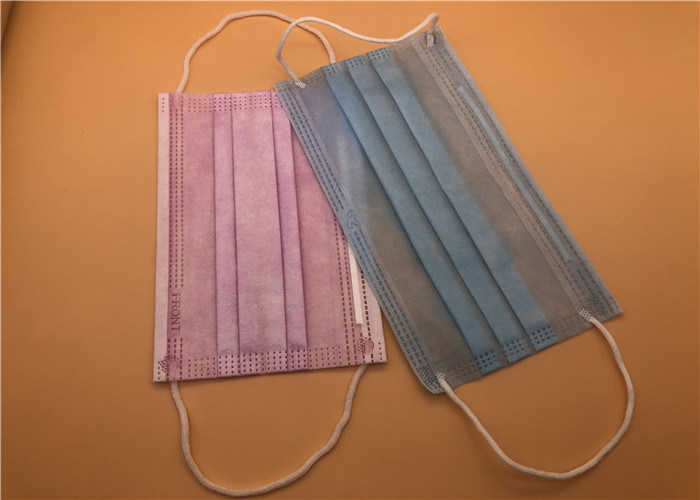 Ρευστή ανθεκτική ιατρική μάσκα προσώπου εύκολη αναπνοή 3 στρώματος προστατευτική