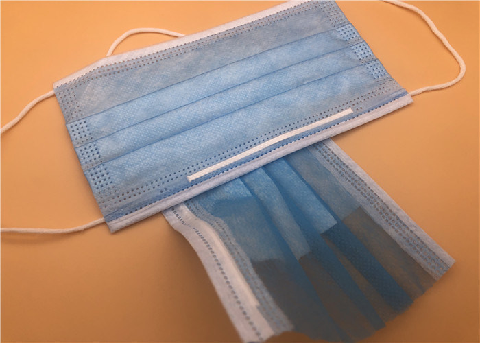 يمكن التخلص منها نمط Earloop قناع الوجه غير المنسوجة اللون الأزرق الكبار واقية