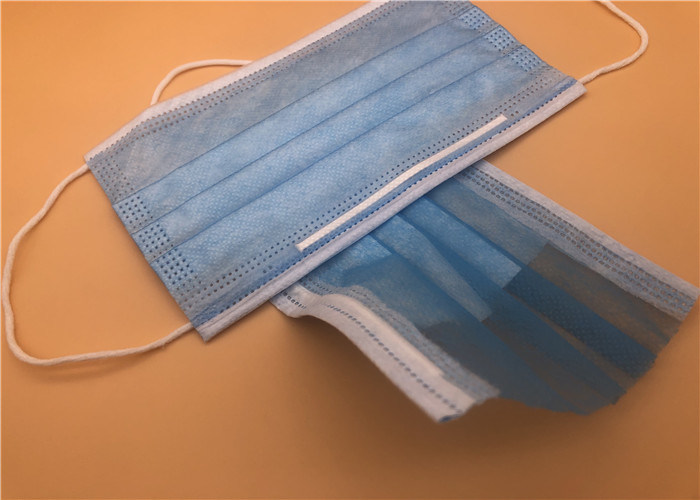 يمكن التخلص منها نمط Earloop قناع الوجه غير المنسوجة اللون الأزرق الكبار واقية