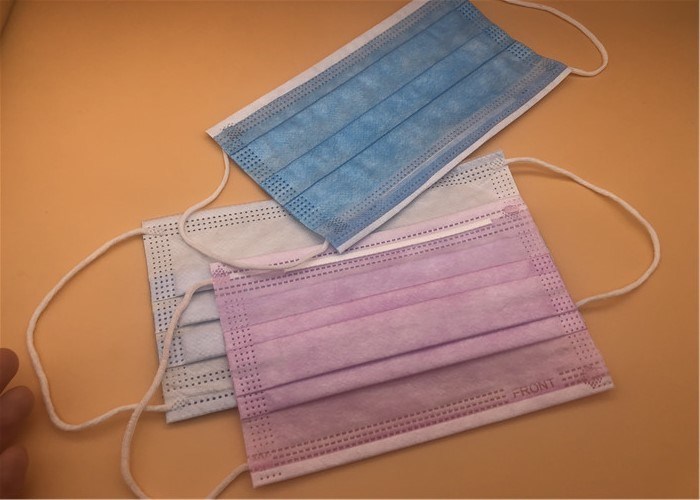 অ্যান্টিব্যাকটেরিয়াল 3 প্লাই সার্জিকাল ফেস মাস্ক ইলাস্টিক ইয়ার লুপ মাউথ কভার প্রোটেকটিভ