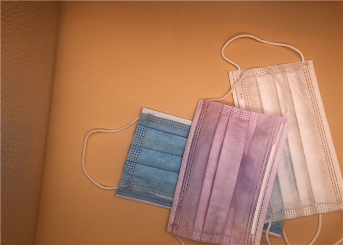 3-warstwowa jednorazowa maska ​​medyczna Bez włókien szklanych Hipoalergiczny niebieski kolor