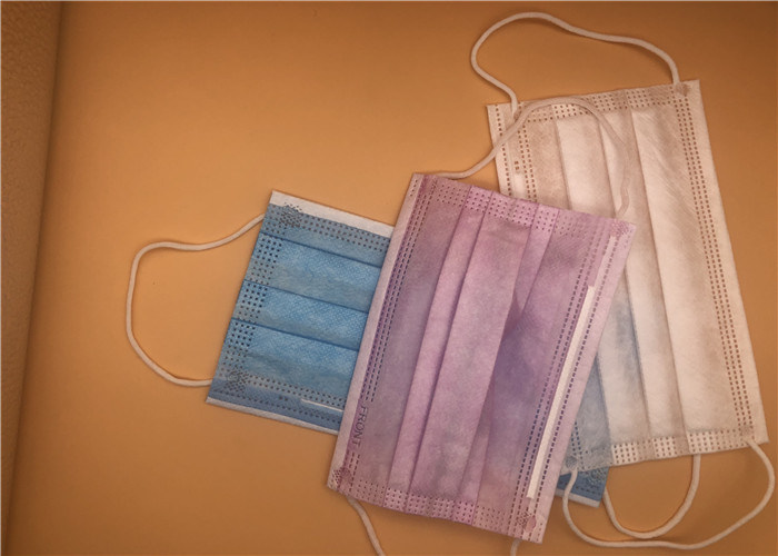 3-warstwowa jednorazowa maska ​​medyczna Bez włókien szklanych Hipoalergiczny niebieski kolor