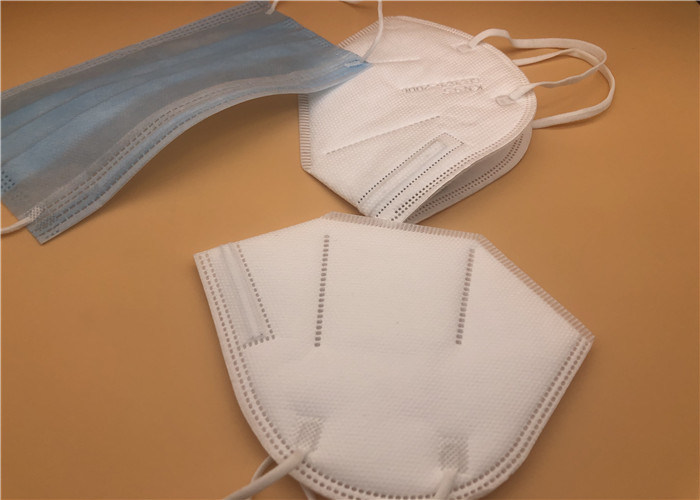 উচ্চ দক্ষ পরিস্রাবণ কেএন 95 ডাস্ট মাস্ক হোয়াইট ফোল্ডেবল ফ্লিড প্রতিরোধী